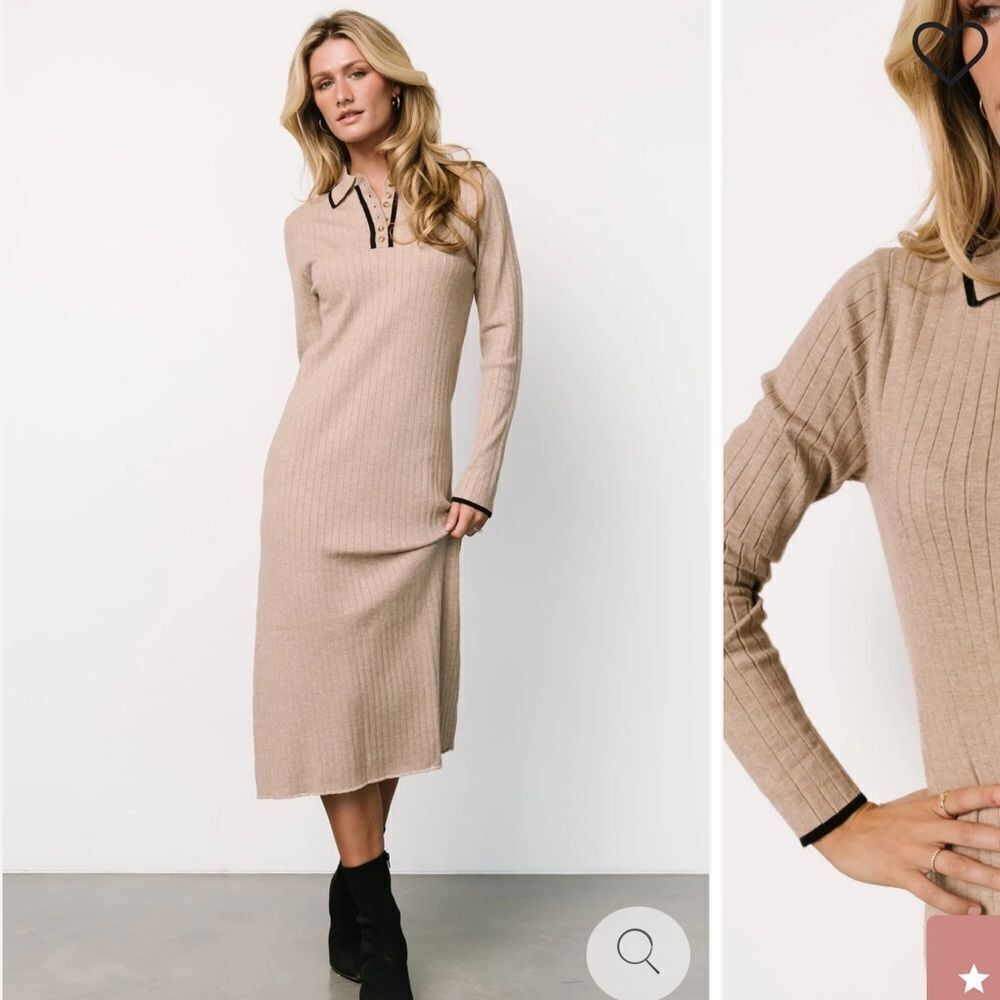 NWT Tan Ribbed Knit Dress✨ - Picture 2 of 12